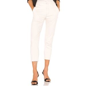 MOTHER The Shaker Prep Fray Act Natural Cropped Jeans Sz 27 Clean Girl Aesthetic